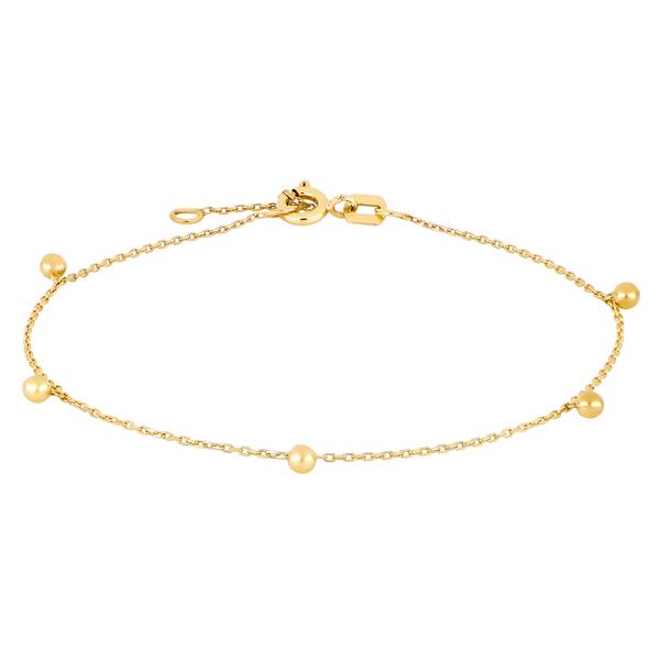 8 kt. guldarmbånd m/5 kugler, från Siersbøl