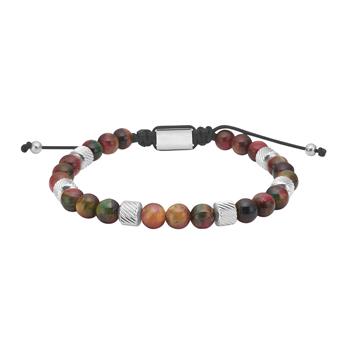 SON armbånd mix farve tigerøje og stål, från Son of Noa