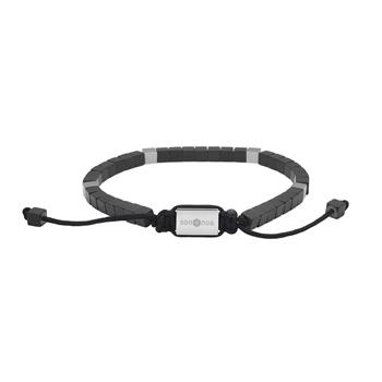 SON armbånd mat sort hematit og stål, från Son of Noa