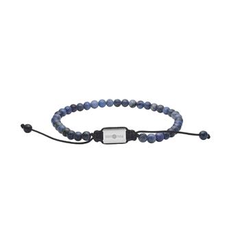 SON armbånd blå kvarts sten og stål 4mm, 19-25cm, från Son of Noa