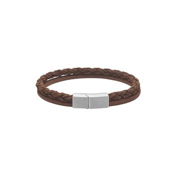 SON armbånd brun kalveskind rund flet/glat 8mm - 19cm, från Son of Noa