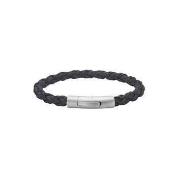 SON armbånd sort kalveskind rund flet 6mm - 19cm, från Son of Noa