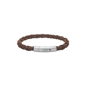SON armbånd brun kalveskind rund flet 6mm - 19cm, från Son of Noa