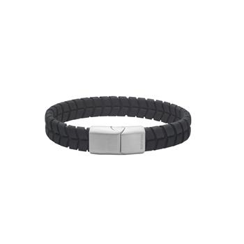 SON armbånd sort kalveskind 12mm - 19cm, från Son of Noa