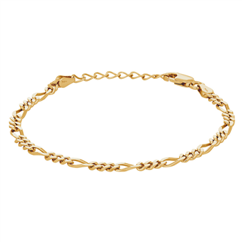 Forgyldt sølv armbånd FIGARO52 3mm , från Nordahl