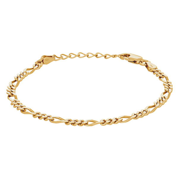 Forgyldt sølv armbånd FIGARO52 3mm , från Nordahl
