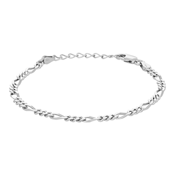Rhd. sølv armbånd FIGARO52 3mm , från Nordahl