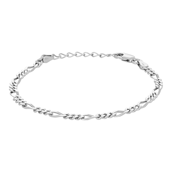 Rhd. sølv armbånd FIGARO52 3mm , från Nordahl