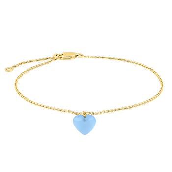 Forgyldt armbånd YOU52 blue chalcedon , från Nordahl