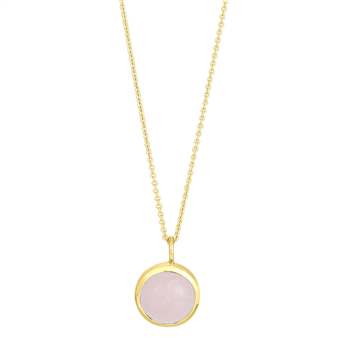 Forgyldt sølv vedhæng SWEETS52 rosa quartz 11mm , från Nordahl