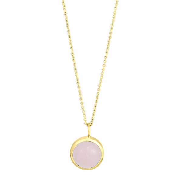Forgyldt sølv vedhæng SWEETS52 rosa quartz 11mm , från Nordahl