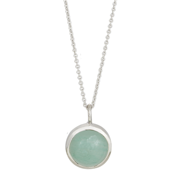 Rhd. sølv vedhæng SWEETS52 green aventurine 11mm , från Nordahl