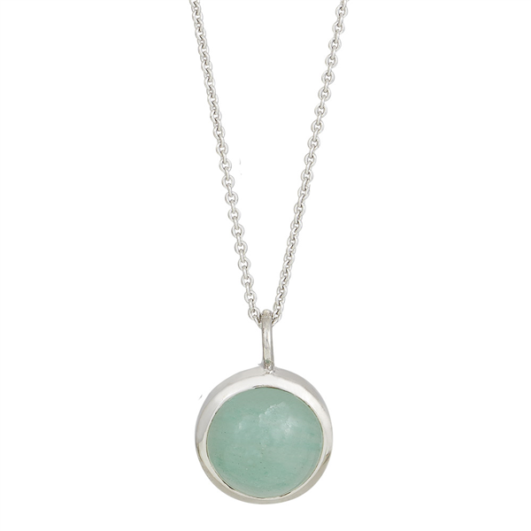 Rhd. sølv vedhæng SWEETS52 green aventurine 11mm , från Nordahl