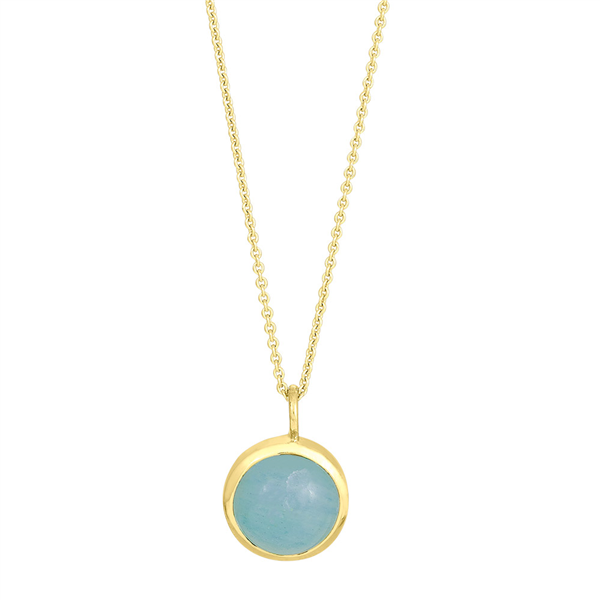 Forg sølv vedhæng SWEETS52 blue chalcedony  11mm , från Nordahl
