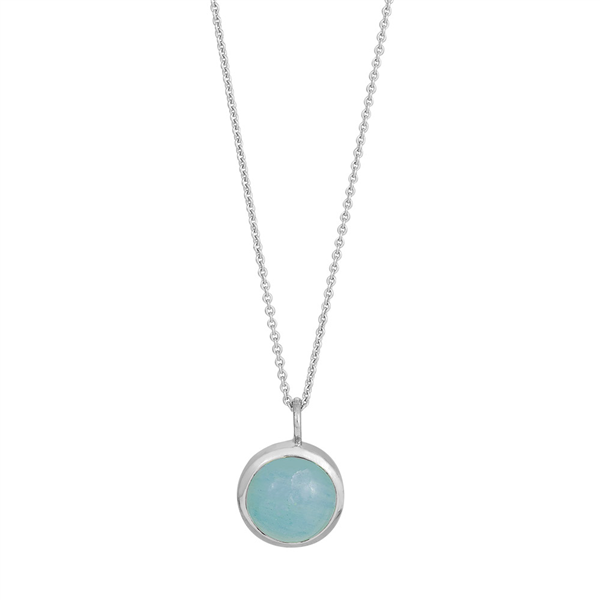 Rhd. sølv vedhæng SWEETS52 blue chalcedony 11mm , från Nordahl