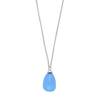 Rhd. sølvkæde SWEETS52 blue chalcedon , från Nordahl