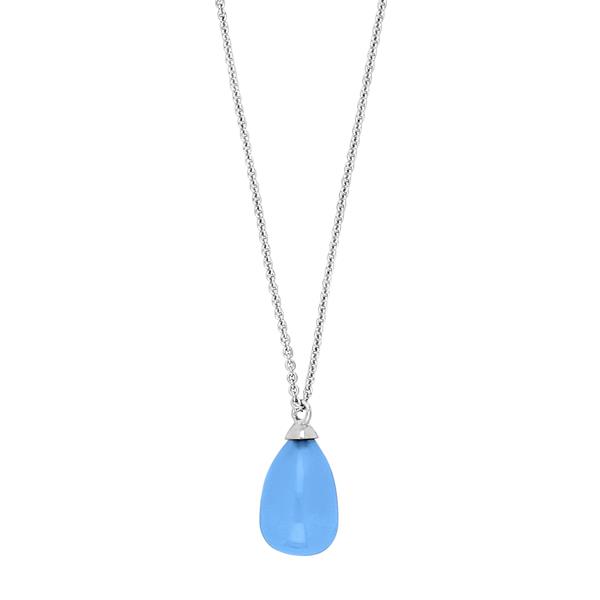 Rhd. sølvkæde SWEETS52 blue chalcedon , från Nordahl
