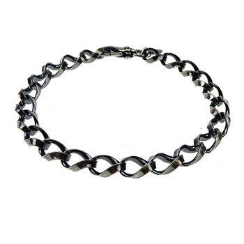 Armbånd & halskæde - Let oxyderet 18cm, från San - Links of Joy