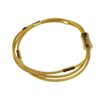 Armbånd & halskæde - 3 rk.rævekæde med Magnetlås & Forgyldt 22cm, från San - Links of Joy