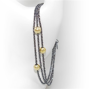 Armbånd & Halskæde - 3 rk. med 3 stk Magic Beads-Ø6mm 19cm, från San - Links of Joy