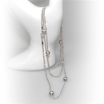Halskæde - Lang kæde 70-90cm m.6 stk Magic Beads-Ø6mm 70cm, från San - Links of Joy