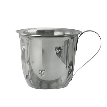 Rustfrit stål krus m. hjerter, från Noa Kids