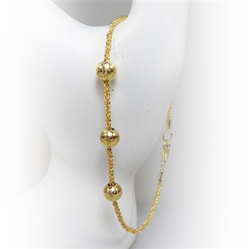 Arm - Halskæde m. 3 stk Magic Beads-Ø6mm 42cm, från San - Links of Joy