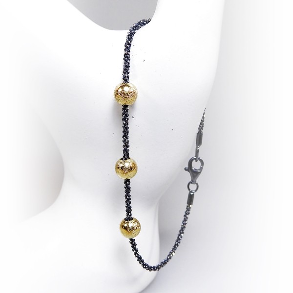 Arm - Halskæde m. 3 stk Magic Beads-Ø6mm 50cm, från San - Links of Joy