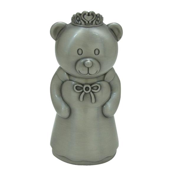 Fortinnet sparebøsse prinsesse-bamse, från Noa Kids