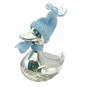 Forsølvet sparebøsse and m. blåt tøj, från Noa Kids