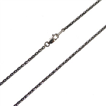 Armbånd & halskæde - Mirror Anchor - Sterling/Ruthenium 0,5mm 16cm, från San - Links of Joy