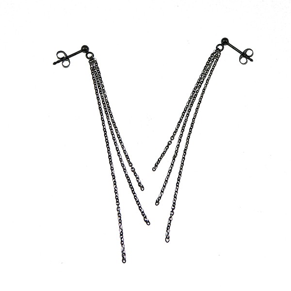 Øreringe - DiamondCut sterlingsølv/ruthenium , från San - Links of Joy