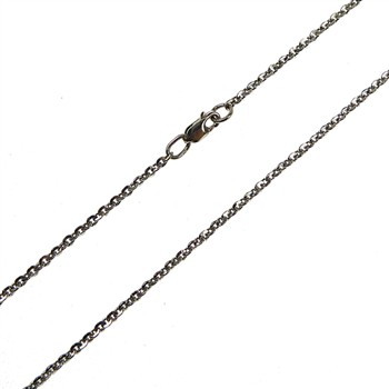 Armbånd & halskæde - Mirror Anchor - Sterlingsilver/rhodium 0,5mm 19cm, från San - Links of Joy