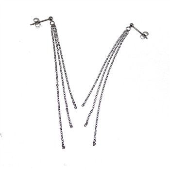 Øreringe - DiamondCut sterlingsølv/rhodium , från San - Links of Joy