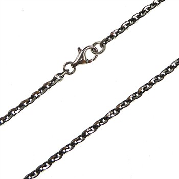 Armbånd & halskæde - Mirror Anchor - Sterling/Ruthenium 0,8mm 17cm, från San - Links of Joy