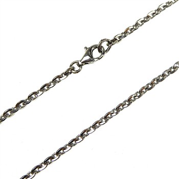 Armbånd & halskæde - Mirror Anchor - Sterling/Rhodium 0,8mm 16cm, från San - Links of Joy