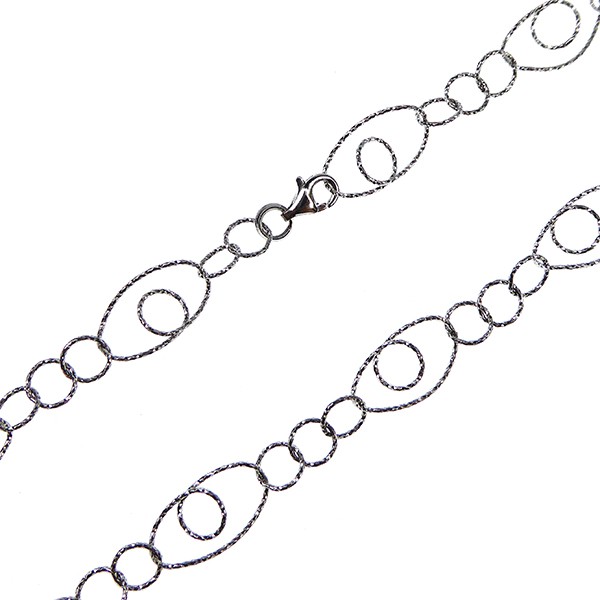 Brace/Necklace-Sterlingsilver/rhodium 70cm, från San - Links of Joy