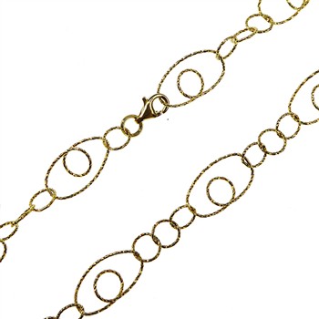Brace/Necklace-Sterlingsilver/goldplated 17cm, från San - Links of Joy