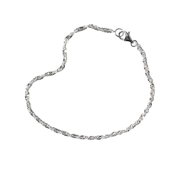 Singapore kæde 2mm - Armbånd & Halskæde - 925/Blank 21cm, från San - Links of Joy