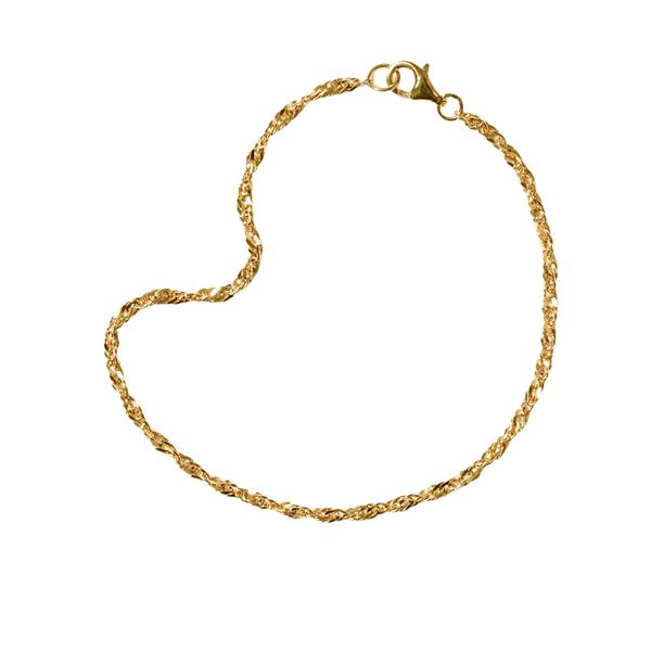 Singapore kæde 2mm - Armbånd & Halskæde - 925/Forgyldt 60cm, från San - Links of Joy