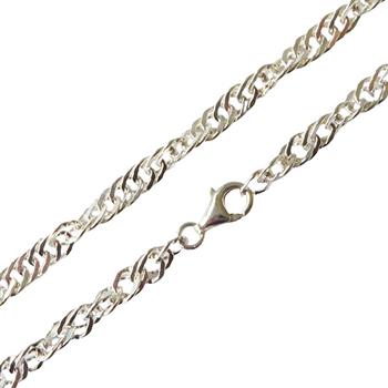 Singapore chain 5mm - Armbånd & halskæde - 925/Forgyldt 17cm, från San - Links of Joy