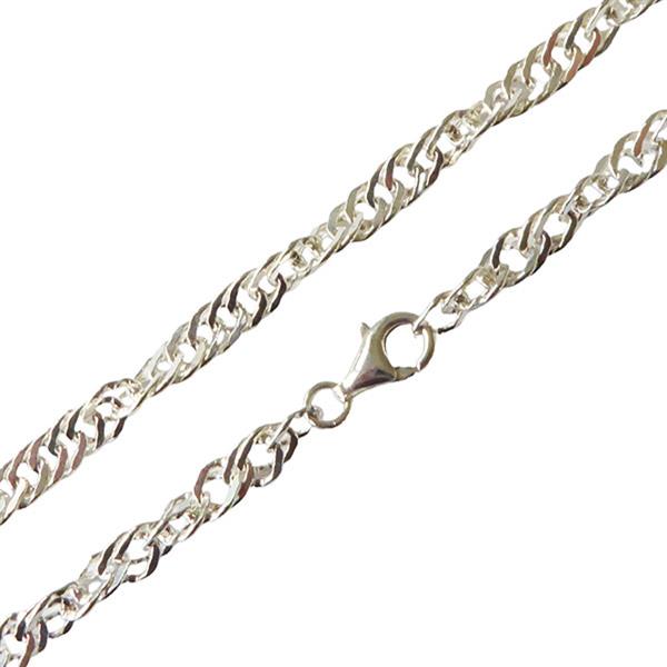 Singapore chain 5mm - Armbånd & halskæde - 925/Forgyldt 18cm, från San - Links of Joy