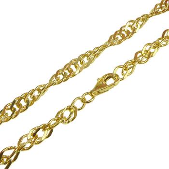 Singapore chain 5mm - Armbånd & halskæde - 925/Forgyldt 17cm, från San - Links of Joy