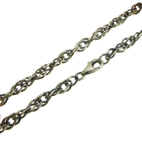 Singapore chain 5mm - Armbånd & halskæde - 925/Let oxyderet 18cm, från San - Links of Joy