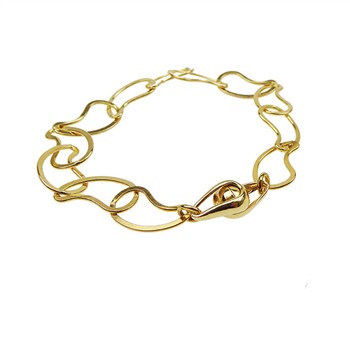 Armbånd & halskæde - Forgyldt m.Magnetlås 17cm, från San - Links of Joy