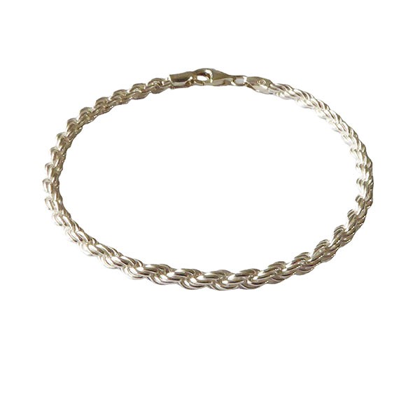 3,5mm Bjørn Borg - Cordel kæde i Blank Sterlingsølv Armbånd & Halskæde 17cm, från San - Links of Joy