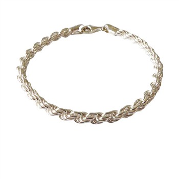 5mm Bjørn Borg - Cordel kæde i Blank Sterlingsølv Armbånd & Halskæde 18cm, från San - Links of Joy