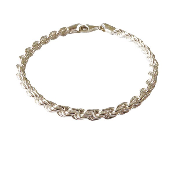 5mm Bjørn Borg - Cordel kæde i Blank Sterlingsølv Armbånd & Halskæde 19cm, från San - Links of Joy