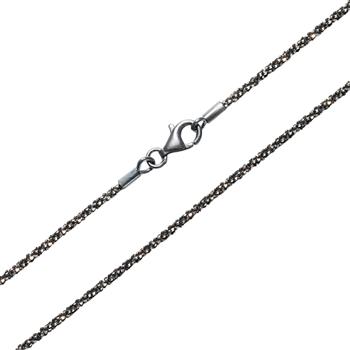 Armbånd eller halskæde - Oxideret/925-DiamondCut=1,8mm  90cm, från San - Links of Joy