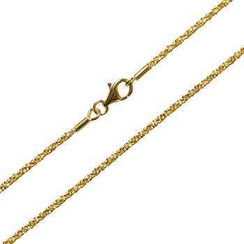 Armbånd eller halskæde - Forgyldt/925-DiamondCut=1,8mm  90cm, från San - Links of Joy